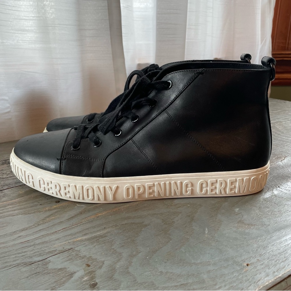 Opening Ceremony black leather high tops sneakers | size 44
